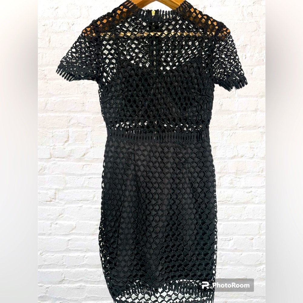 Charlotte Russe THICK NET PEEP BODYCON DRESS